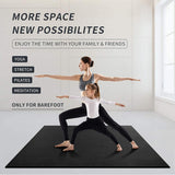 Exact Thick Large Yoga Mat with barefoot 9'x6'x9mm thickness