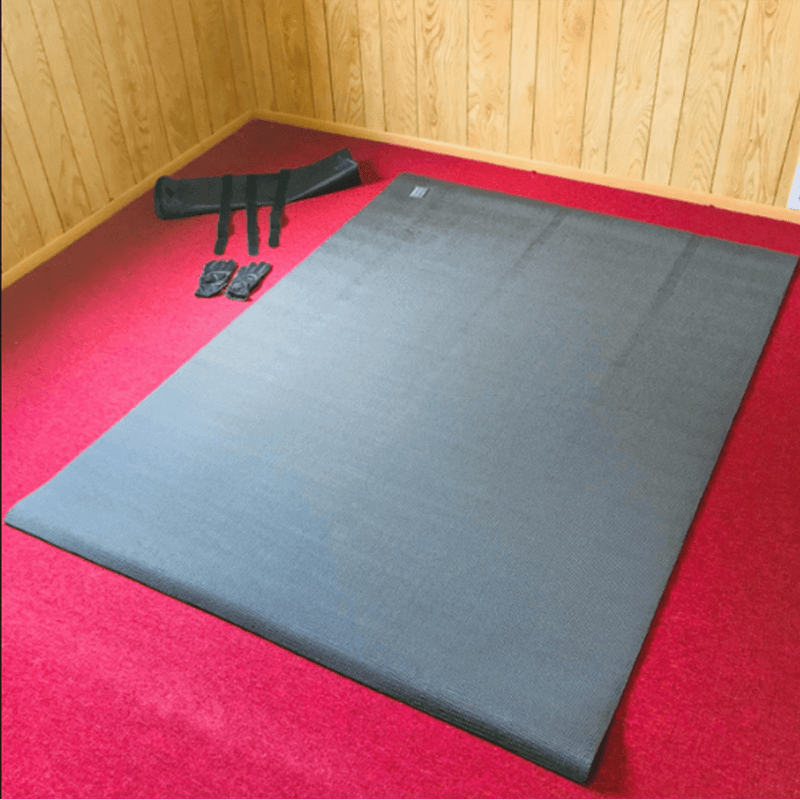 Gymax Large Yoga Mat 7' x 5' x 8 mm Thick Workout Mats for Home Gym Flooring - Black