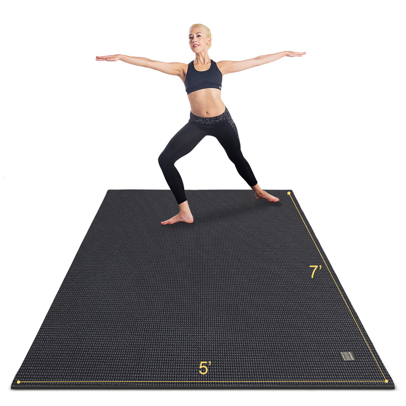 Instructional Yoga Mat 5' x 7' black, Mats -  Canada